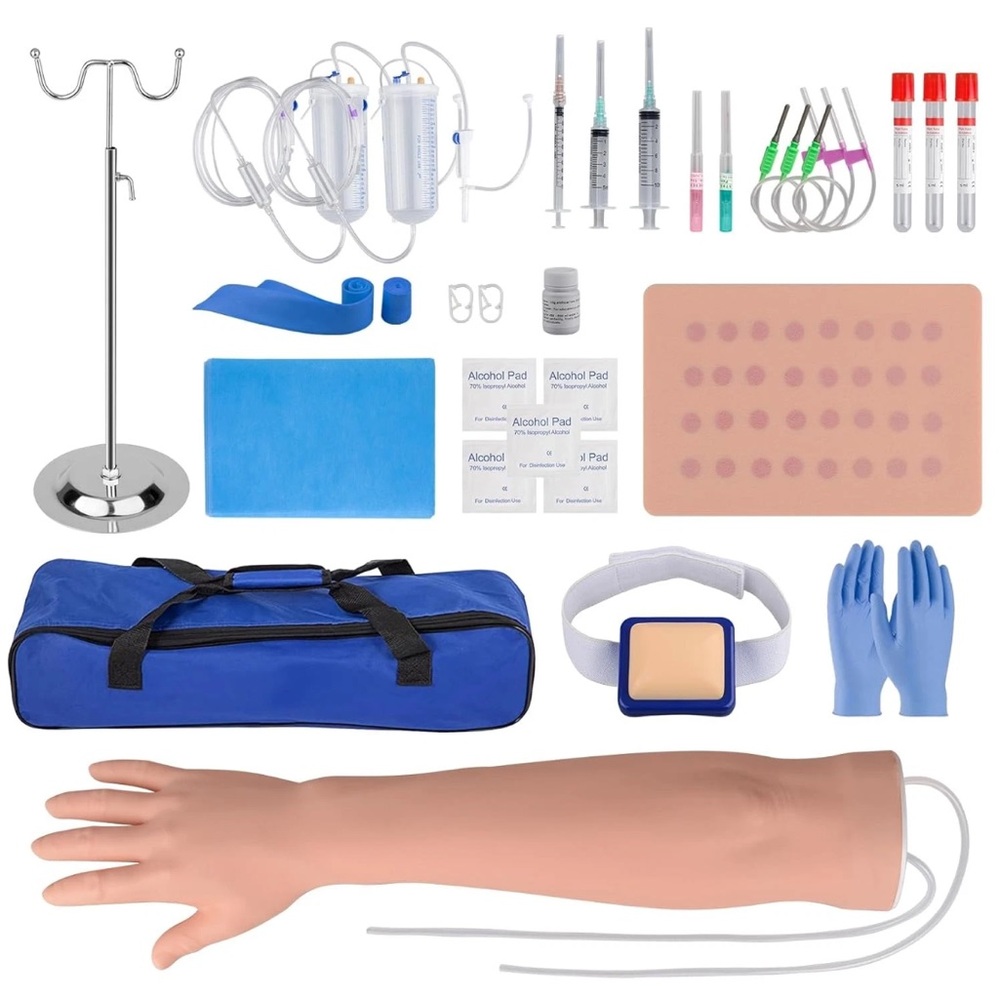 Phlebotomy Medical Training Kit with Blue Carrying Case